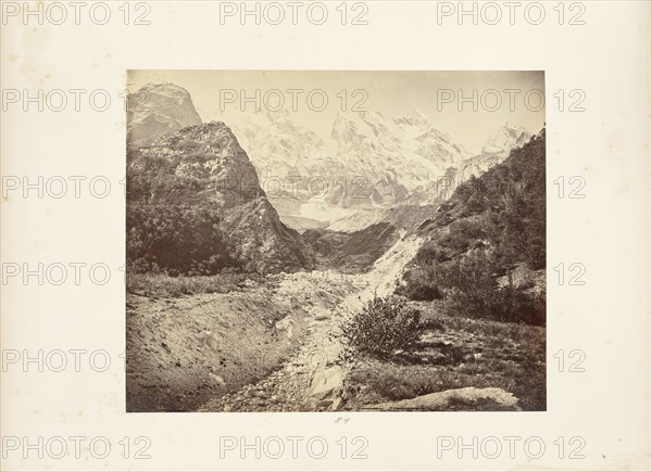 Snowy Peaks near the Gangootri Glacier; Samuel Bourne, English, 1834 - 1912, Uttarakhand, India; about 1866; Albumen silver
