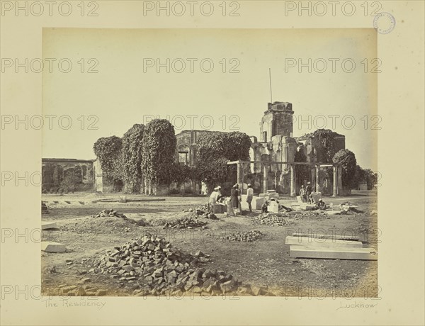 Lucknow; Ruins of the Residency; Samuel Bourne, English, 1834 - 1912, Lucknow, India, Asia; 1865 - 1866; Albumen silver print