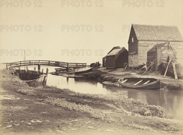 Tidal Creek and Old Warehouses South of Southwold, Suffolk; Peter Henry Emerson, British, born Cuba, 1856 - 1936, England