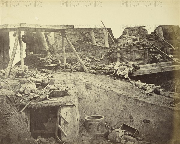 Interior of the English Entrance to North Fort; Felice Beato, 1832 - 1909, Henry Hering, 1814