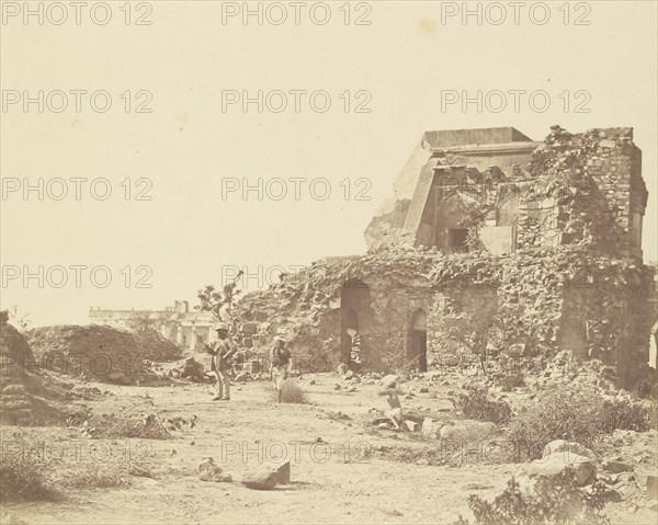 Observatory and Battery with Hindoo Rao's House in the Distance; Felice Beato, 1832 - 1909, Delhi, India