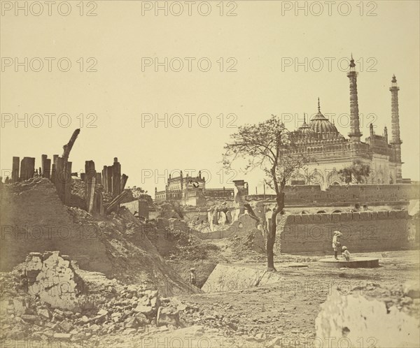 Ruins of a Sepoy Battery; Felice Beato, 1832 - 1909, Lucknow, Uttar Pradesh, India; 1858; Albumen silver