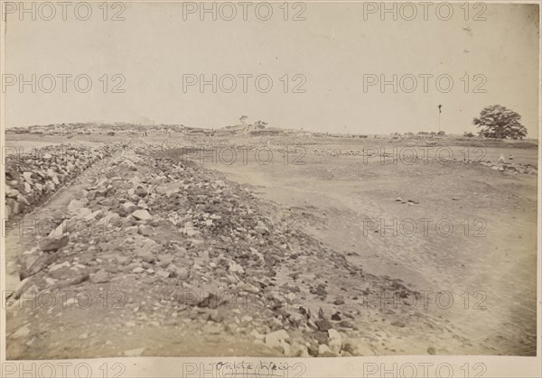 Okhla Weir; Delhi, India; before 1875; Albumen silver print