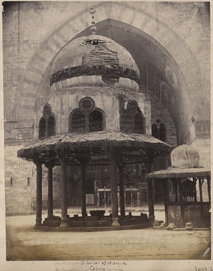 Interior of Mosque, Cairo; Cairo, Egypt; about 1881; Albumen silver print