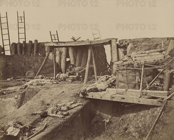 Interior of the Angle of Taku North Fort Immediately After Its Capture by Storm; Felice Beato, 1832 - 1909