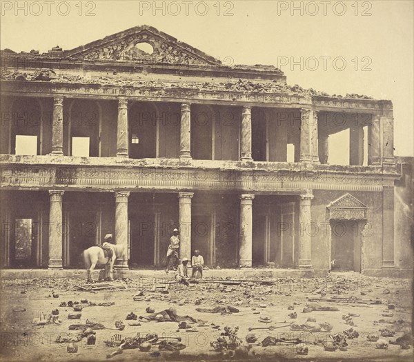 Interior of the Secundrabagh after the Slaughter of 2,000 Rebels, Lucknow; Felice Beato, 1832 - 1909