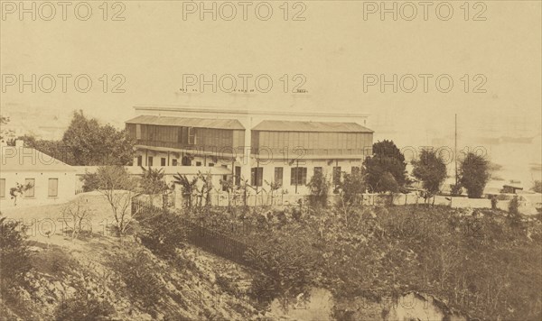 Modern Building and View of Hong Kong; Felice Beato, 1832 - 1909, China; March 1860; Albumen silver print