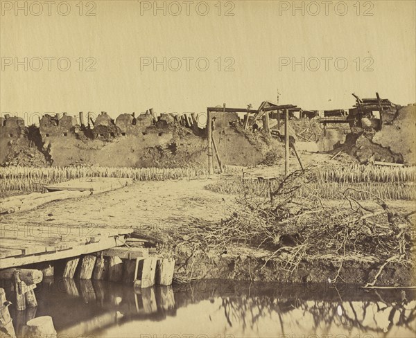 Exterior of the North Fort showing the English entrance August 21st 1860; Felice Beato, 1832 - 1909