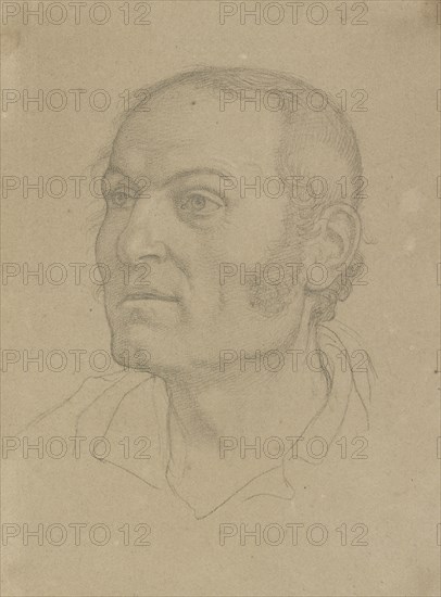 Head of a Man; Friedrich Overbeck, German, 1789 - 1869, Germany; about 1820 - 1825; Graphite on brownish paper; 22 x 16.5 cm