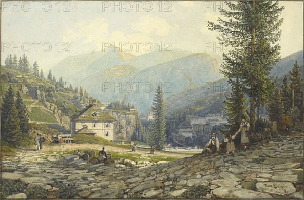 View of the Residence of Archduke Johann in Gastein Hot Springs; Thomas Ender, Austrian, 1793 - 1875, Austria; about 1829