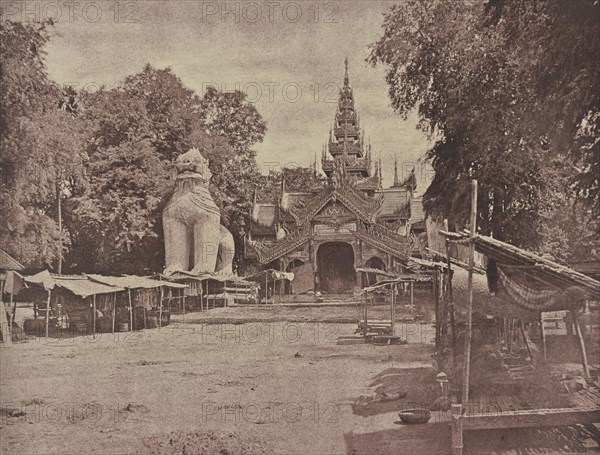 No. 78. Amerapoora. Entrance of the Aracan Pagoda; Capt. Linnaeus Tripe, English, 1822 - 1902, Calcutta, India; 1855; Salted