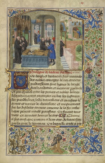 The Author Hears the Story of Gillion de Trazegnies; Lieven van Lathem, Flemish, about 1430 - 1493, David Aubert, Flemish