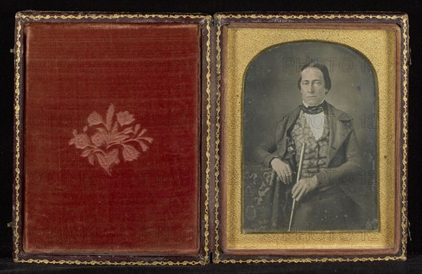 Portrait of a Man in Gold-tinted Waistcoat; Mexico; about 1850s; Hand-colored Daguerreotype