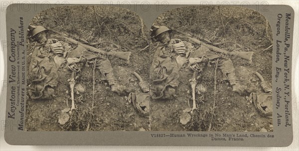 Human Wreckage in No Man's Land, Chemin des Dames, France