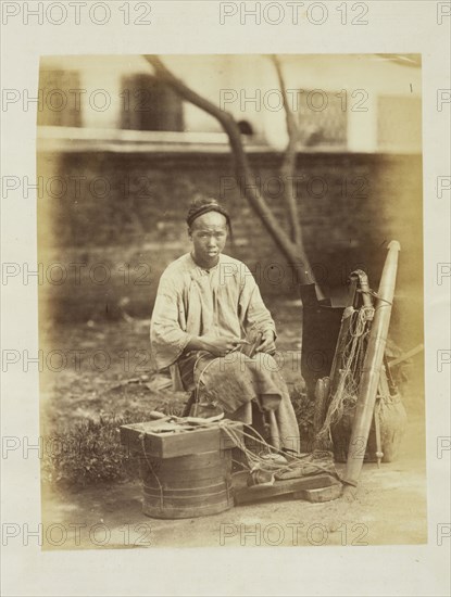 Pu-Heai Lao, itinerant cobbler, Tung Kia Tu, Albumen, 1876 July