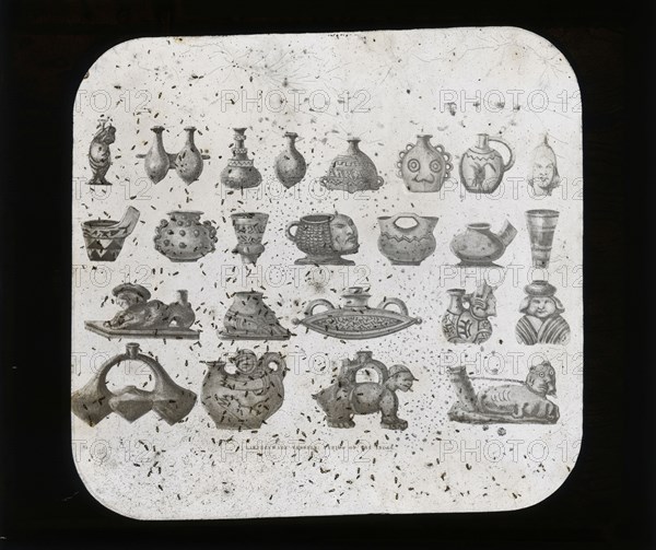 Earthenware vessels: period of the Incas, Augustus and Alice Dixon Le Plongeon papers, 1763-1937, bulk 1860-1910, Le Plongeon