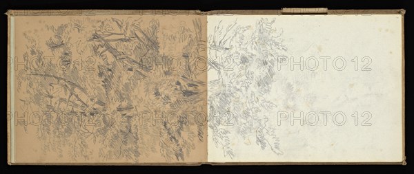 Sketchbook, Preziosi, Amadeo, 1816-1882, pencil, gray wash, white heightening, 1875, The sketchbook by Maltese artist Preziosi