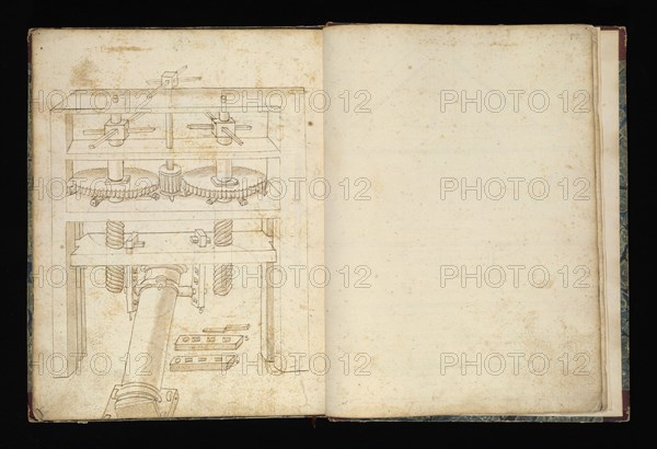 Edificij et machine, Martini, Francesco di Giorgio, 1439-1501, brown ink and wash, ca. 1475-ca. 1480