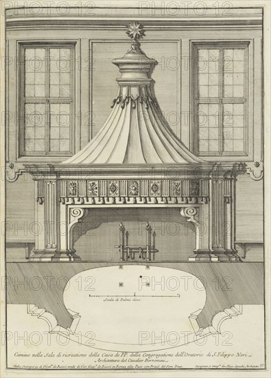 Camino nella sala di ricreatione della casa de PP. della Congregazione dell'Oratorio di S. Filippo Neri, Stvdio d'architettvra