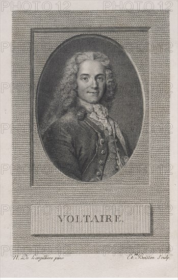 Voltaire, Oeuvres completes de Voltaire, Beisson, François-Joseph-Etienne, 1759-1820, Voltaire, 1694-1778, Engraving, 1785-1789