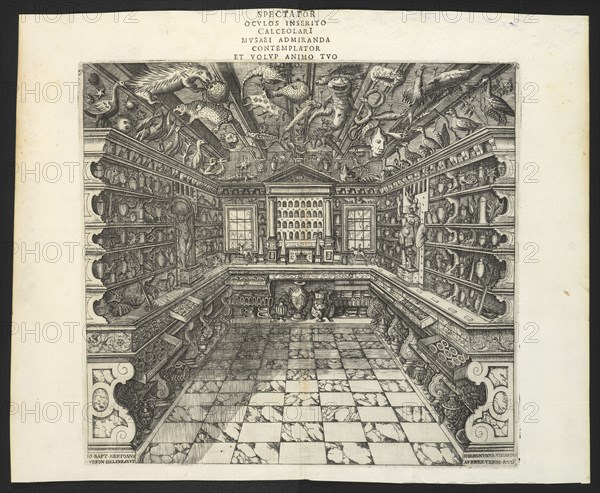 Spectator Oculos Inserito Calceolari Musaei Admiranda Contemplator et Volup Animo Tuo, Musaeum Franc. CalceolarI iun. veronensis