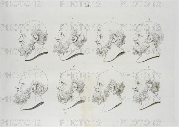 Examples of heads of Socrates, Essays on physiognomy: designed to promote the knowledge and the love of mankind, Lavater, Johann