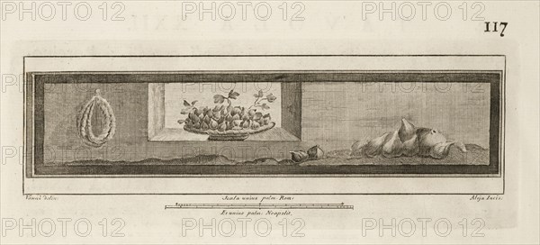 Tavola XXII, Delle antichità di Ercolano, Baiardi, Ottavio Antonio, 1694-1764, Engraving, 1757-1792, Plate 22 on page 117