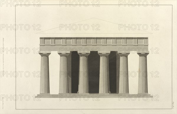 Elevation of the Front of the Temple, The Antiquities of Magna Graecia, Longman, Hurst, Orme, and Rees, Lowry, Wilson, 1762-1824