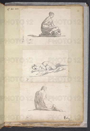 Album 11, David, Jacques-Louis, 1748-1825, pencil, charcoal, ink and wash, 1775-1785