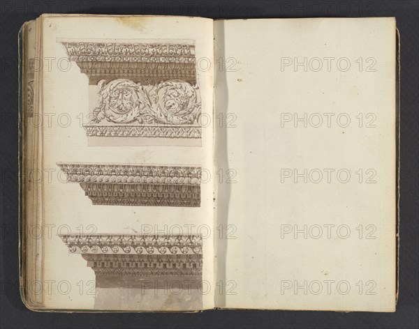 Sketchbook, Percier, Charles, 1764-1838, pencil, ink, wash, 1790, The sketchbook, attributed to the architect Charles Percier