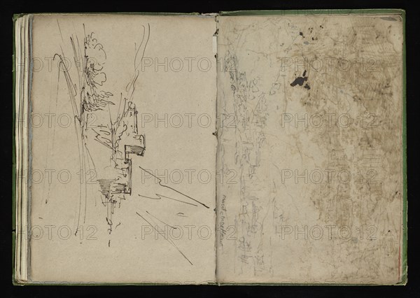 Roman sketchbook, Gauffier, Louis, 1761-1801, pencil, pen and black and brown ink, grey and brown wash, and black and white