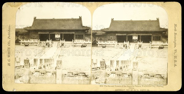 Forbidden City, Peking, China, The second yamen of the Imperial Palace, Forbidden City, Peking, China, H.C. White Co., Gelatin