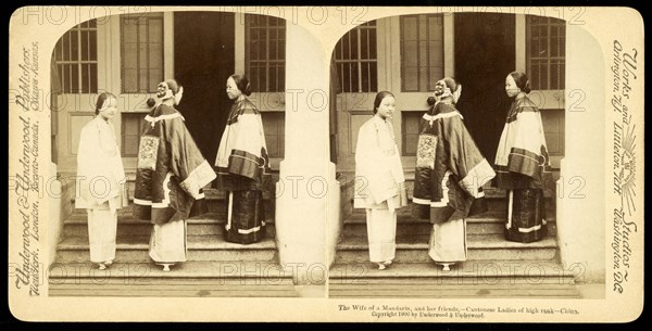 Canotonese ladies of high rank, China, The wife of a Mandarin and her friends, Canotonese ladies of high rank, China