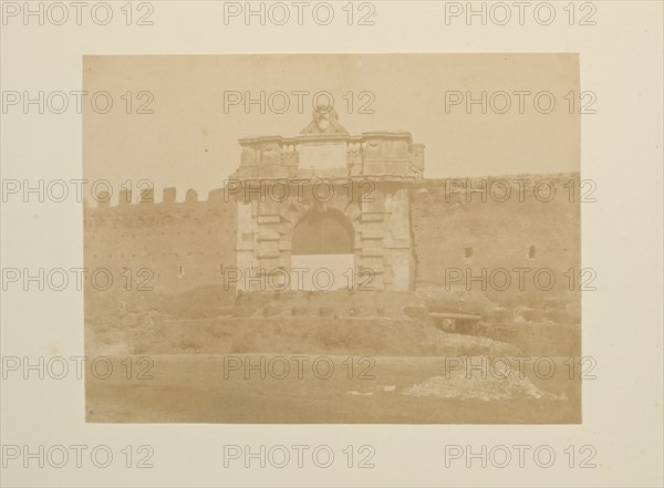 Fortificazioni esterne a Porta S. Giovanni, Fotografi di Roma 1849, Lecchi, Stefano, 19th century, c. 1849, salted paper prints