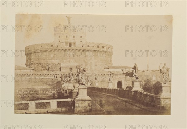 Castel Sant' Angelo, Fotografi di Roma 1849, Lecchi, Stefano, 19th century, c. 1849, salted paper prints, 43 x 31 cm