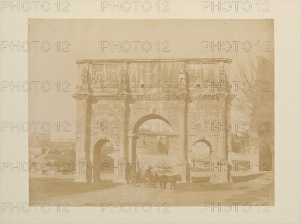 Arco di Constantino, Fotografi di Roma 1849, Lecchi, Stefano, 19th century, c. 1849, salted paper prints, 43 x 31 cm