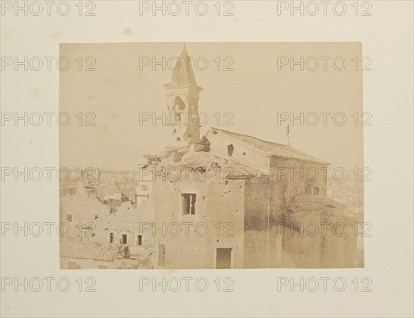 San Pietro Montorio, Fotografi di Roma 1849, Lecchi, Stefano, 19th century, c. 1849, salted paper prints, 43 x 31 cm