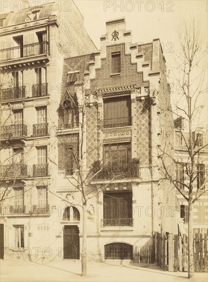 Residential building designed by the architect Stephen Sauvestre, Etudes de façades, Lampué, Pierre, fl. 1865-1890, Sauvestre