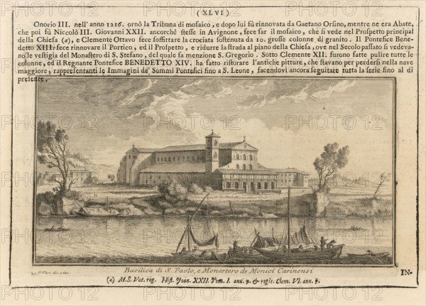 Basilica di S. Paolo, e Monestero de Monici Casinensi, Delle magnificenze di Roma antica e moderna, Vasi, Giuseppe, 1710-1782