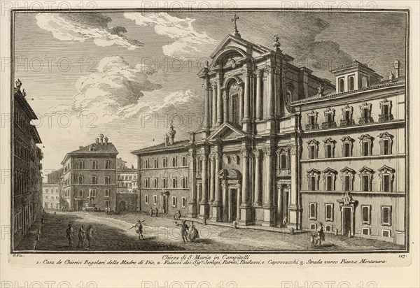 Chiesa di S. Maria in Campitelli, Delle magnificenze di Roma antica e moderna, Vasi, Giuseppe, 1710-1782, Engraving, 1747-1761