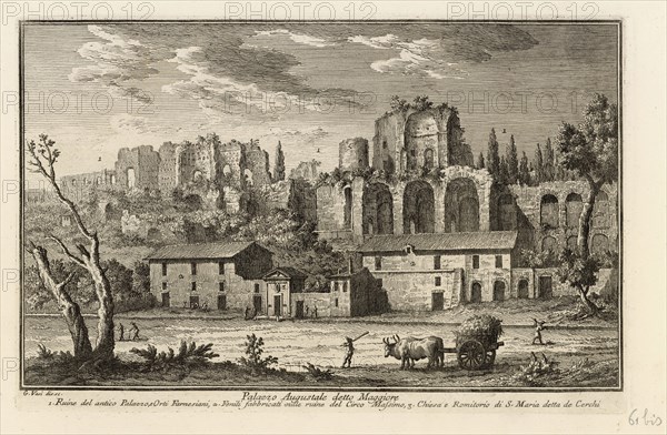 Palazzo Augustale detto Maggiore, Delle magnificenze di Roma antica e moderna, Vasi, Giuseppe, 1710-1782, Engraving, 1747-1761