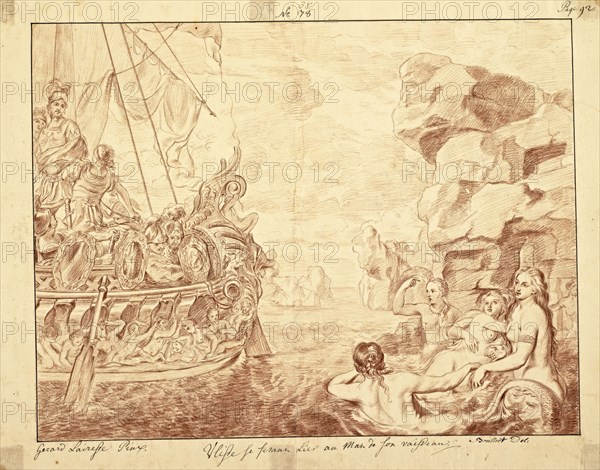 Catalogue raisonne et figure de ses tableaux, La Galerie Électorale de Düsseldorf, Pigage, Nicolas de, 1723-1796, Red crayon