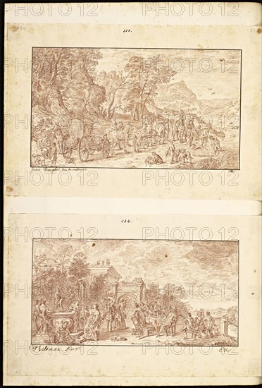 Catalogue raisonne et figure de ses tableaux, La Galerie Électorale de Düsseldorf, Pigage, Nicolas de, 1723-1796, Red crayon