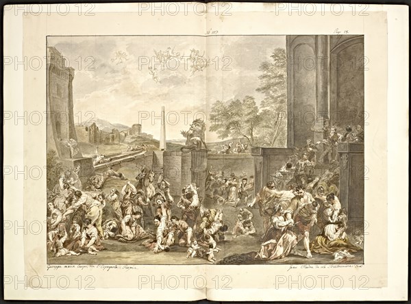 Catalogue raisonne et figure de ses tableaux, La Galerie Électorale de Düsseldorf, Pigage, Nicolas de, 1723-1796, Red crayon