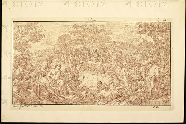 Catalogue raisonne et figure de ses tableaux, La Galerie Électorale de Düsseldorf, Pigage, Nicolas de, 1723-1796, Red crayon