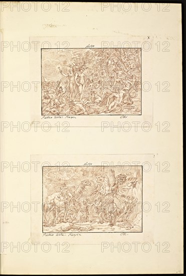 Catalogue raisonne et figure de ses tableaux, La Galerie Électorale de Düsseldorf, Pigage, Nicolas de, 1723-1796, Red crayon