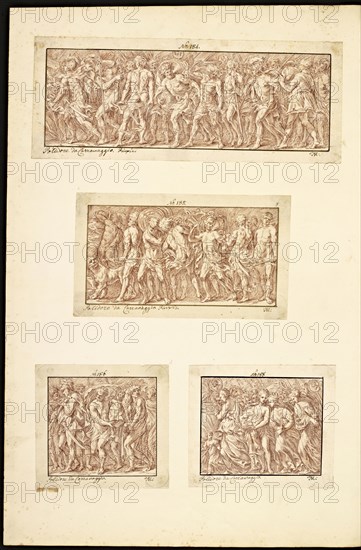 Catalogue raisonne et figure de ses tableaux, La Galerie Électorale de Düsseldorf, Pigage, Nicolas de, 1723-1796, Red crayon