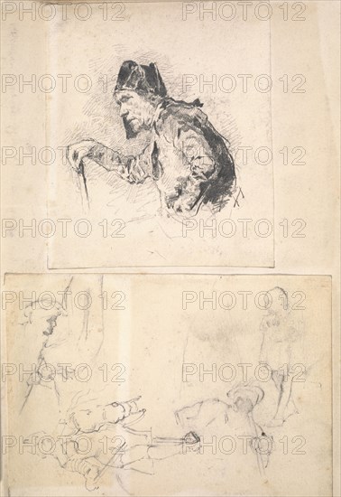 Figure studies, Album of drawings, Fortuny, Mariano, 1838-1874, ca. 1869