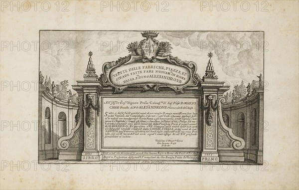 Dedication to Mario Chigi, Il nvovo teatro delle fabriche et edifici in prospettiva di Roma moderna sotto il felice pontificato