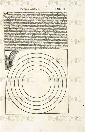 De opere secunde diei. Registrum huius operis libri cronicarum cu, m, figuris et ymagi, nibus ab inicio mundi, Pleydenwurff